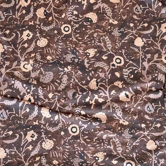 Long Sleeve Floral Print Brown Tunic Top Boho‎ Botanical Pattern XXL - Picture 3 of 6